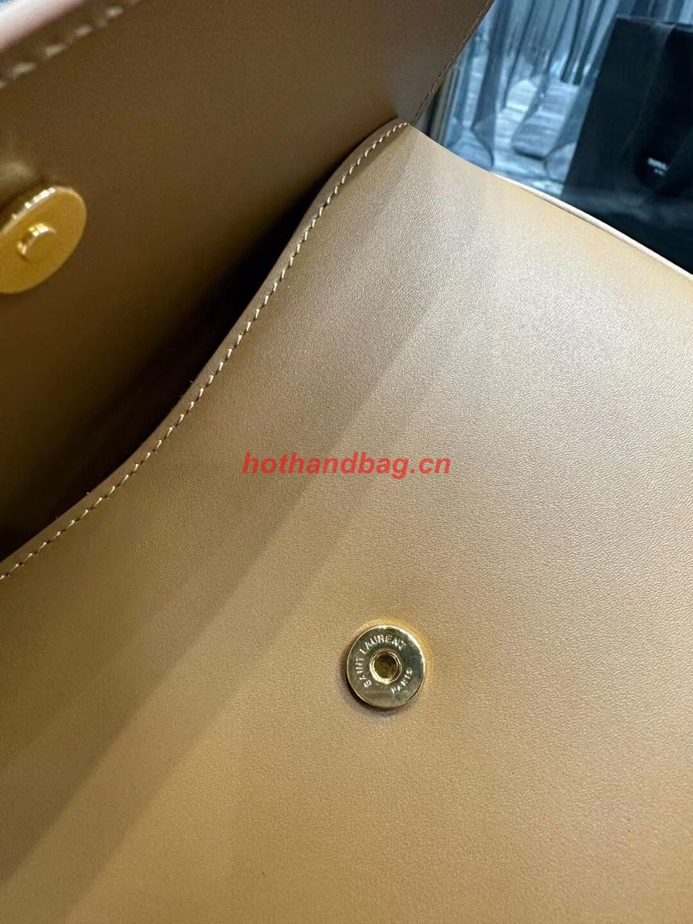 SAINT LAUREN KAIA SMALL SATCHEL IN SMOOTH LEATHER Y662242 brown