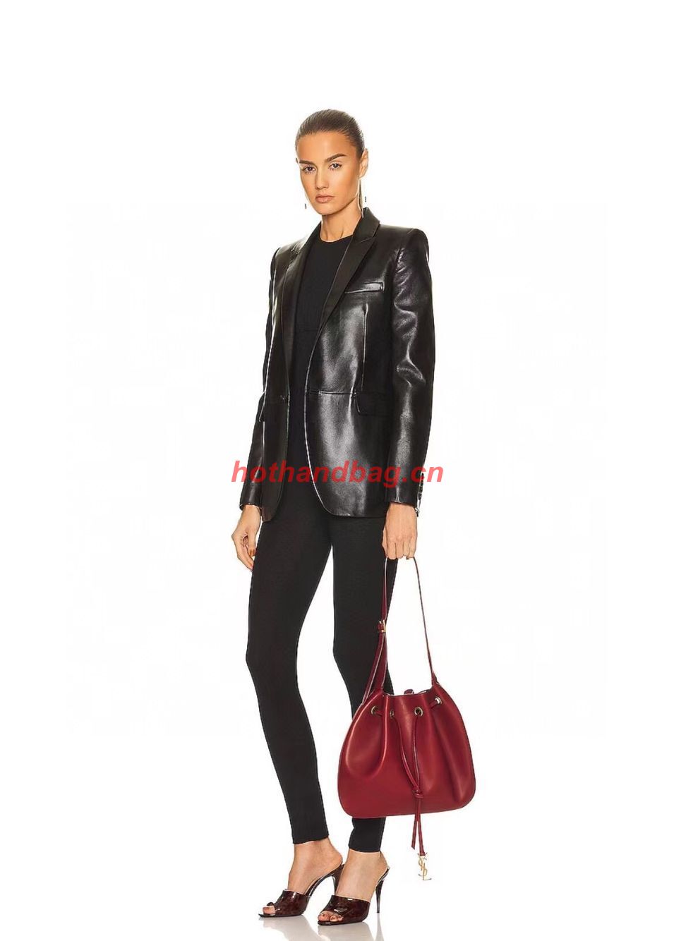 SAINT LAUREN PARIS VII LARGE FLAT HOBO BAG IN SMOOTH LEATHER 697941 red SAINT LAUREN PARIS VII LARGE FLAT HOBO BAG IN SMOOTH LEATHER 697941 red