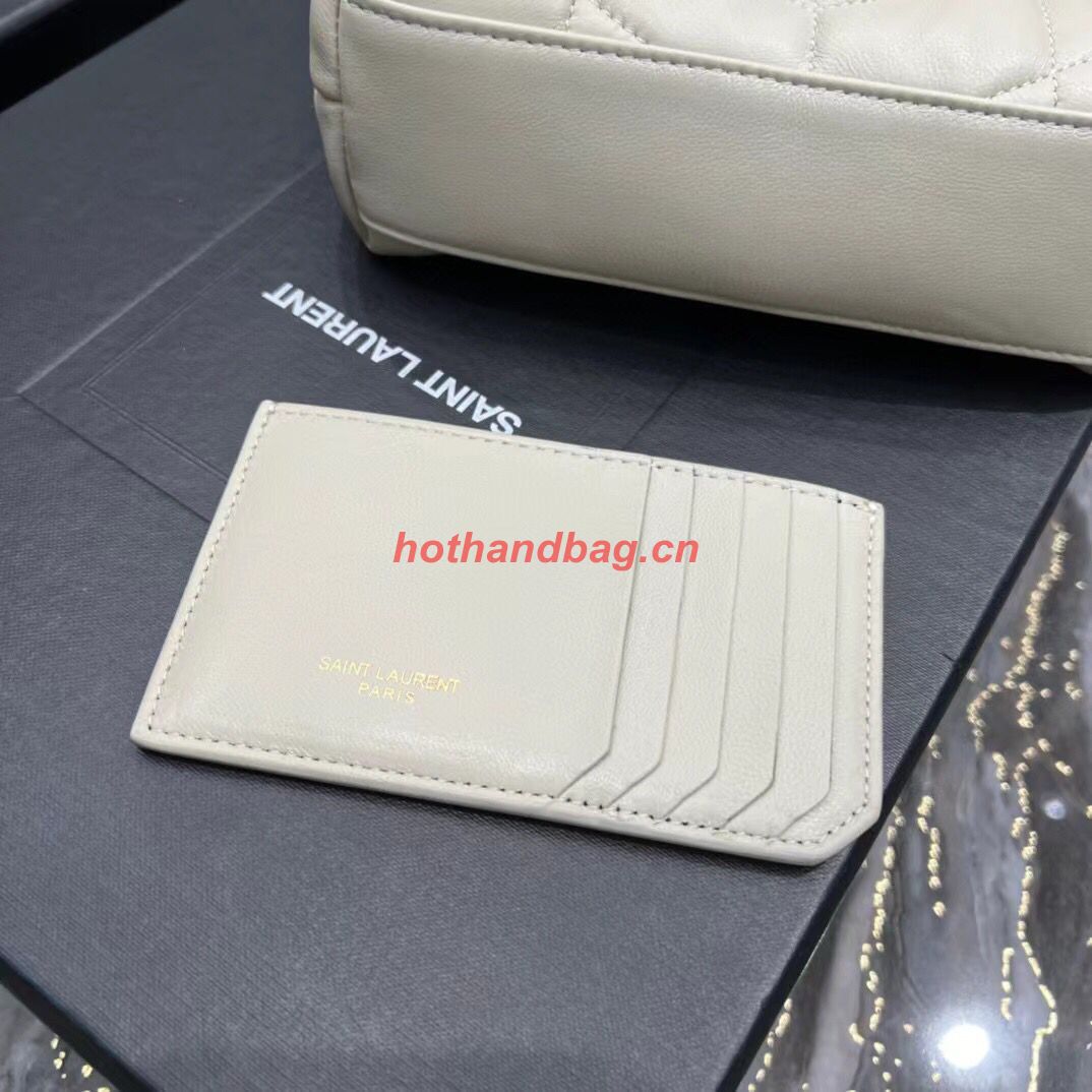 SAINT LAUREN PUFFER SMALL POUCH IN QUILTED LAMBSKIN 6508801 ANTIQUE VINTAGE&GOLD SAINT LAUREN PUFFER SMALL POUCH IN QUILTED LAMBSKIN 6508801 ANTIQUE VINTAGE&GOLD