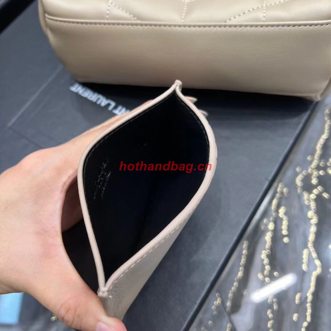 SAINT LAUREN PUFFER SMALL POUCH IN QUILTED LAMBSKIN 6508801 TAUPE&GOLD SAINT LAUREN PUFFER SMALL POUCH IN QUILTED LAMBSKIN 6508801 TAUPE&GOLD