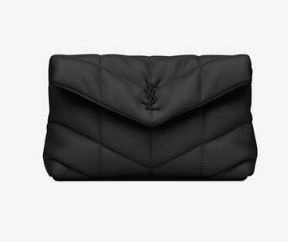 SAINT LAUREN PUFFER SMALL POUCH IN QUILTED LAMBSKIN 6508801 black SAINT LAUREN PUFFER SMALL POUCH IN QUILTED LAMBSKIN 6508801 black