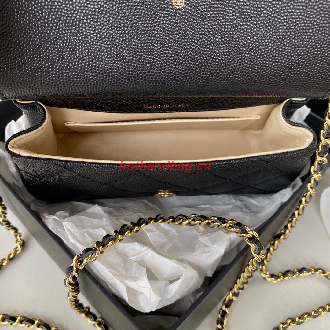 Chanel Original Caviar Leather Mini Clutch with Chain Bag AP3008 Black Chanel Original Caviar Leather Mini Clutch with Chain Bag AP3008 Black