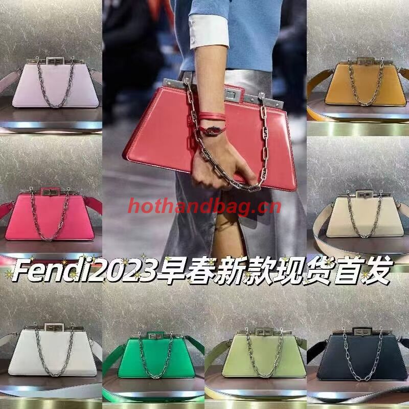 Fendi Peekaboo Cut Medium soft nappa leather bag 8BN340 BLACK Fendi Peekaboo Cut Medium soft nappa leather bag 8BN340 BLACK