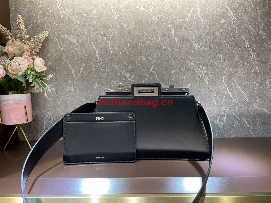 Fendi Peekaboo Cut Medium soft nappa leather bag 8BN340 BLACK Fendi Peekaboo Cut Medium soft nappa leather bag 8BN340 BLACK