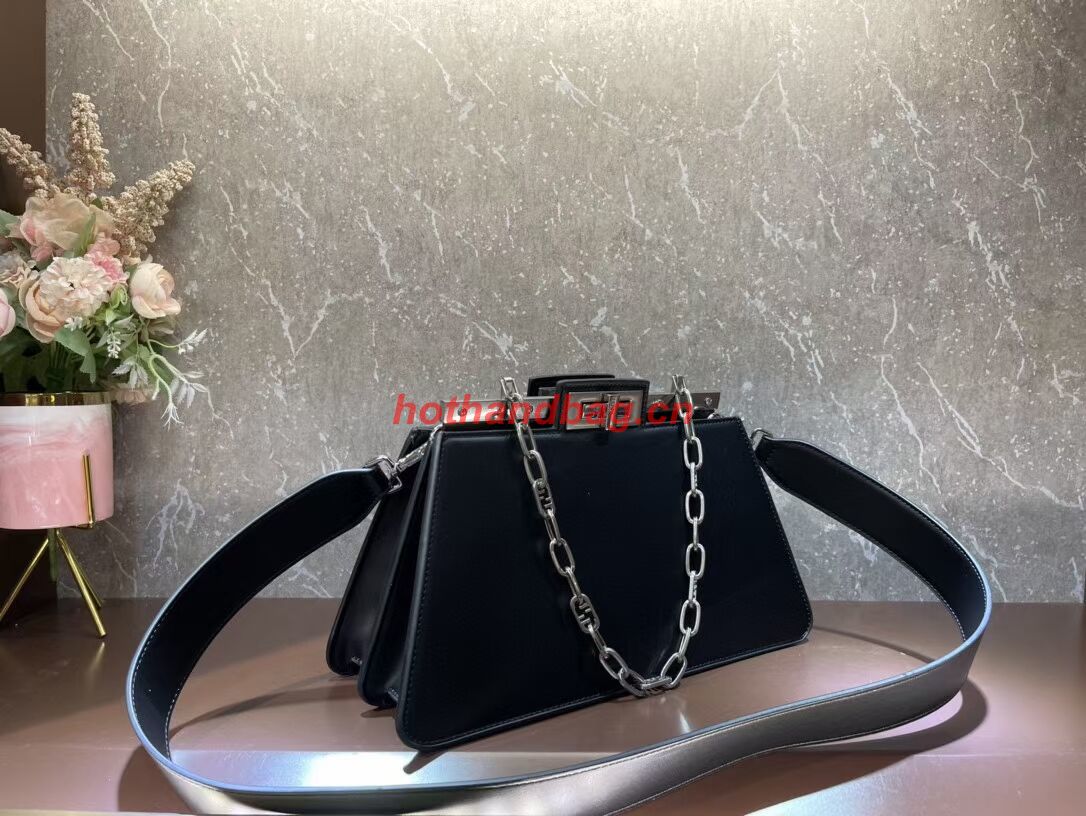 Fendi Peekaboo Cut Medium soft nappa leather bag 8BN340 BLACK Fendi Peekaboo Cut Medium soft nappa leather bag 8BN340 BLACK