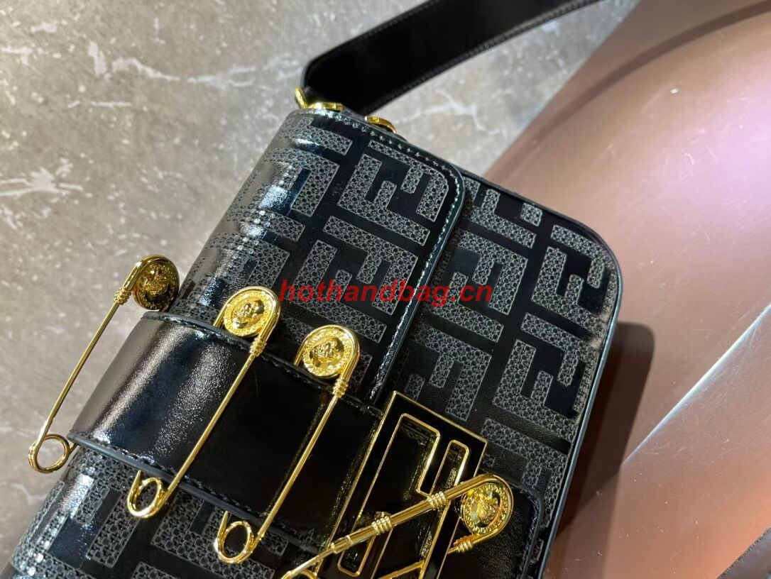 Fendi Baguette leather bag F0969 black Fendi Baguette leather bag F0969 black