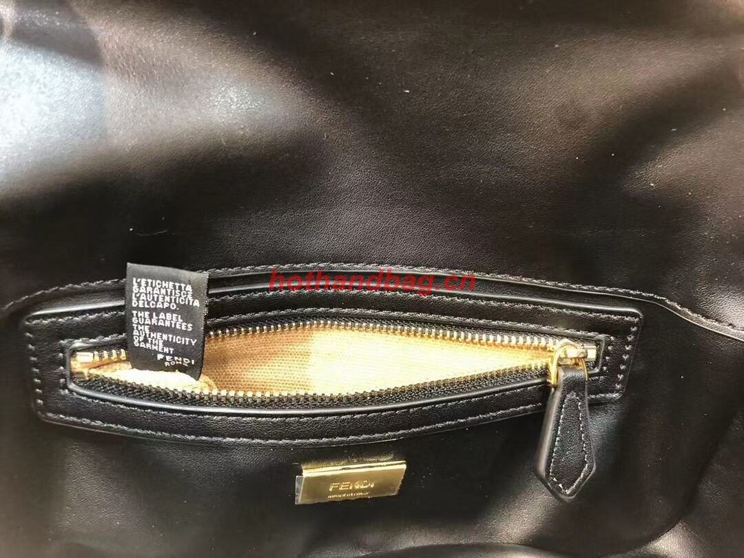 Fendi Baguette sequin and leather bag 8BR600 black Fendi Baguette sequin and leather bag 8BR600 black