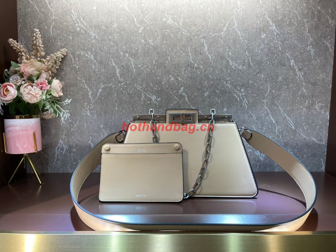 Fendi Peekaboo Cut Medium soft nappa leather bag 8BN340 Beige Fendi Peekaboo Cut Medium soft nappa leather bag 8BN340 Beige