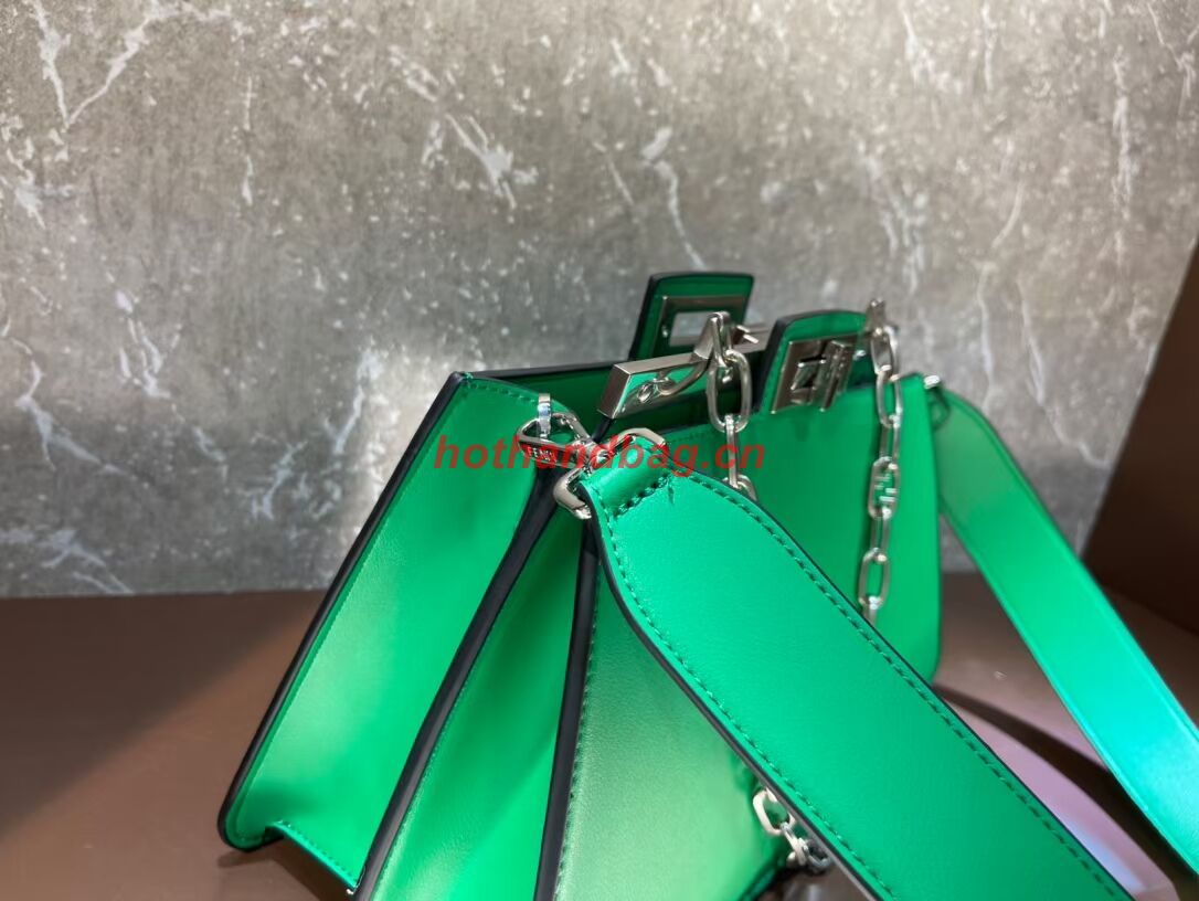 Fendi Peekaboo Cut Medium soft nappa leather bag 8BN340 green Fendi Peekaboo Cut Medium soft nappa leather bag 8BN340 green
