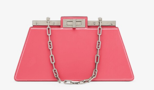 Fendi Peekaboo Cut Medium soft nappa leather bag 8BN340 pink Fendi Peekaboo Cut Medium soft nappa leather bag 8BN340 pink