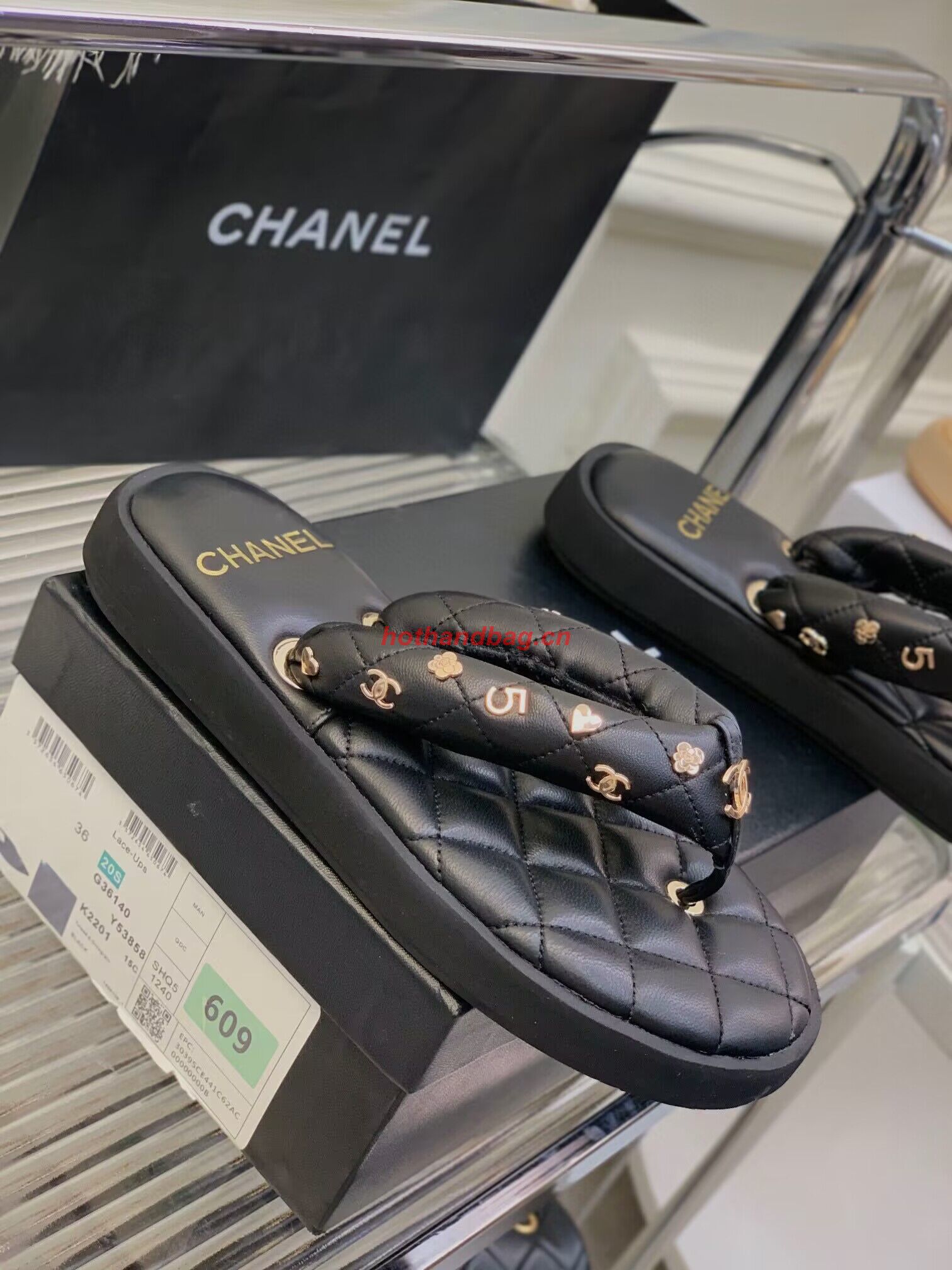 Chanel slippers CS39621 Black Chanel slippers CS39621 Black