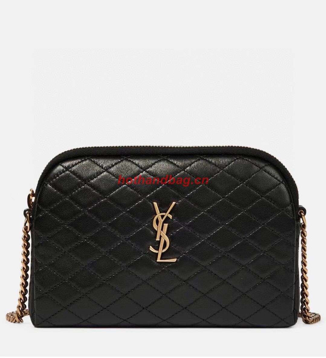 SAINT LAUREN GABY ZIPPED POUCH IN QUILTED LAMBSKIN 7336671 BLACK SAINT LAUREN GABY ZIPPED POUCH IN QUILTED LAMBSKIN 7336671 BLACK