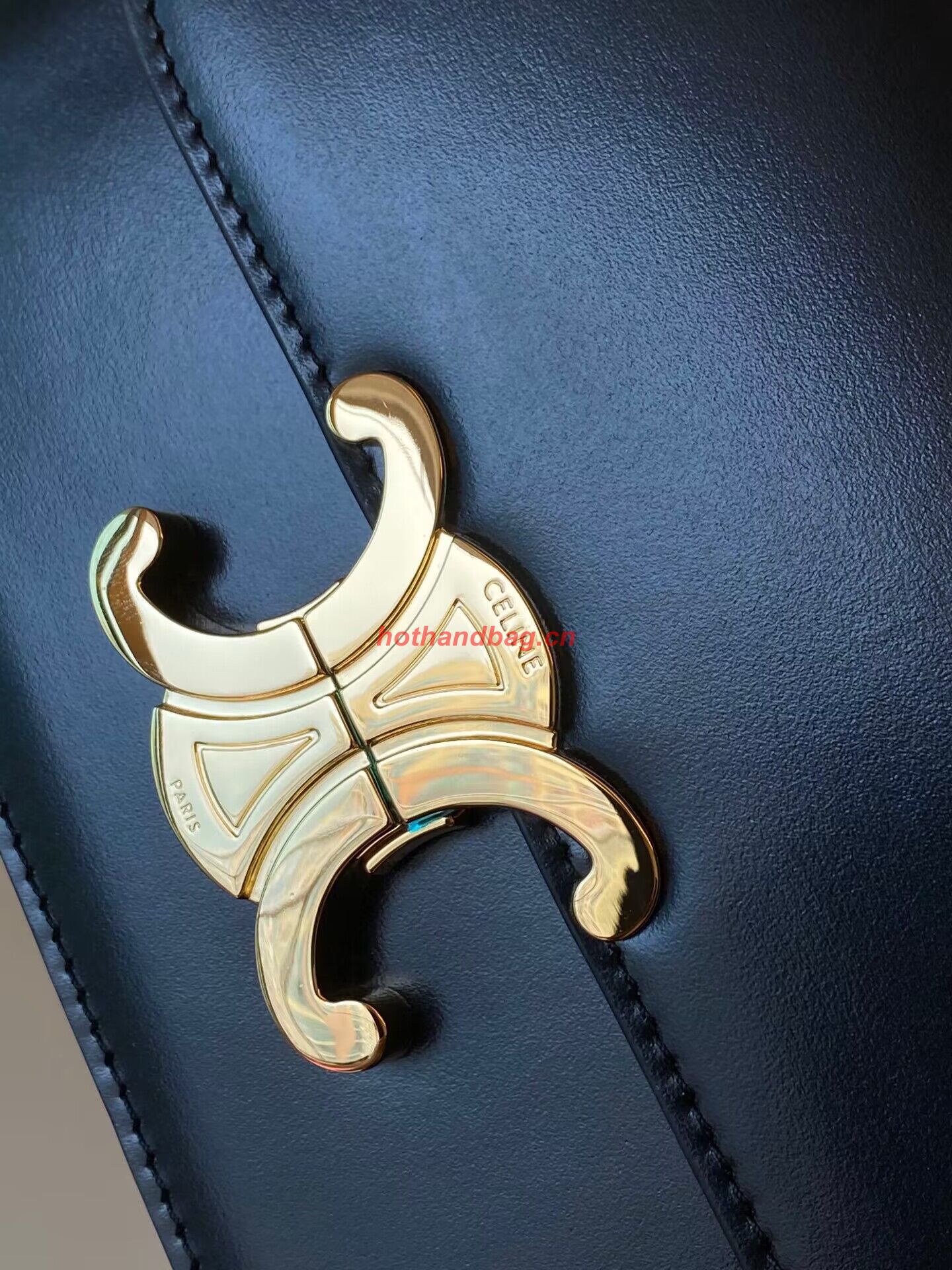 Celine TEEN TRIOMPHE BAG IN SHINY Original CALFSKIN MINERAL 188423 black Celine TEEN TRIOMPHE BAG IN SHINY Original CALFSKIN MINERAL 188423 black