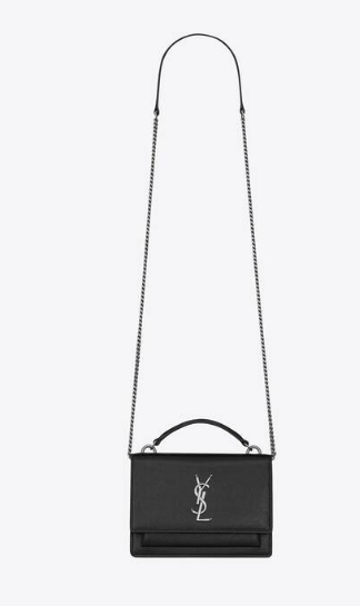 SAINT LAUREN SUNSET CHAIN WALLET IN SMOOTH LEATHER 533026 black SAINT LAUREN SUNSET CHAIN WALLET IN SMOOTH LEATHER 533026 black