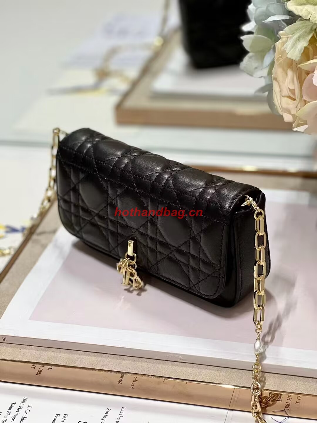 LADY DIOR PHONE POUCH Aesthetic Cannage Lambskin S0977OE black LADY DIOR PHONE POUCH Aesthetic Cannage Lambskin S0977OE black