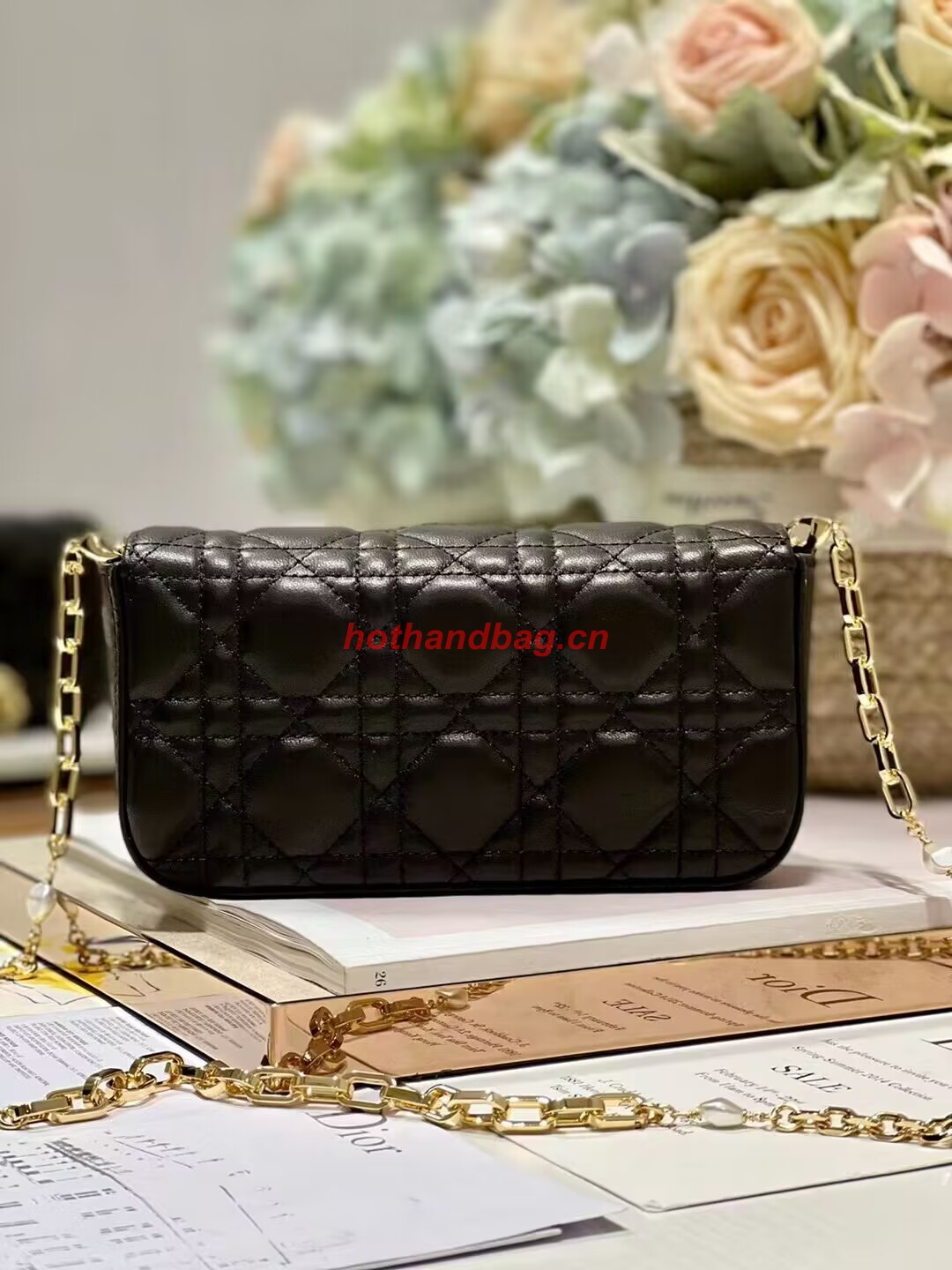 LADY DIOR PHONE POUCH Aesthetic Cannage Lambskin S0977OE black LADY DIOR PHONE POUCH Aesthetic Cannage Lambskin S0977OE black