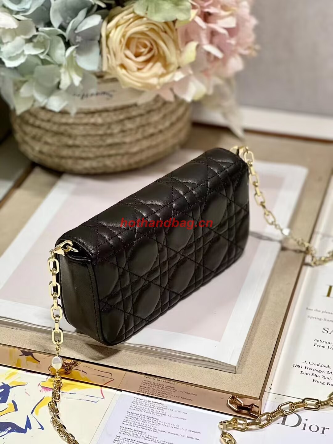 LADY DIOR PHONE POUCH Aesthetic Cannage Lambskin S0977OE black LADY DIOR PHONE POUCH Aesthetic Cannage Lambskin S0977OE black