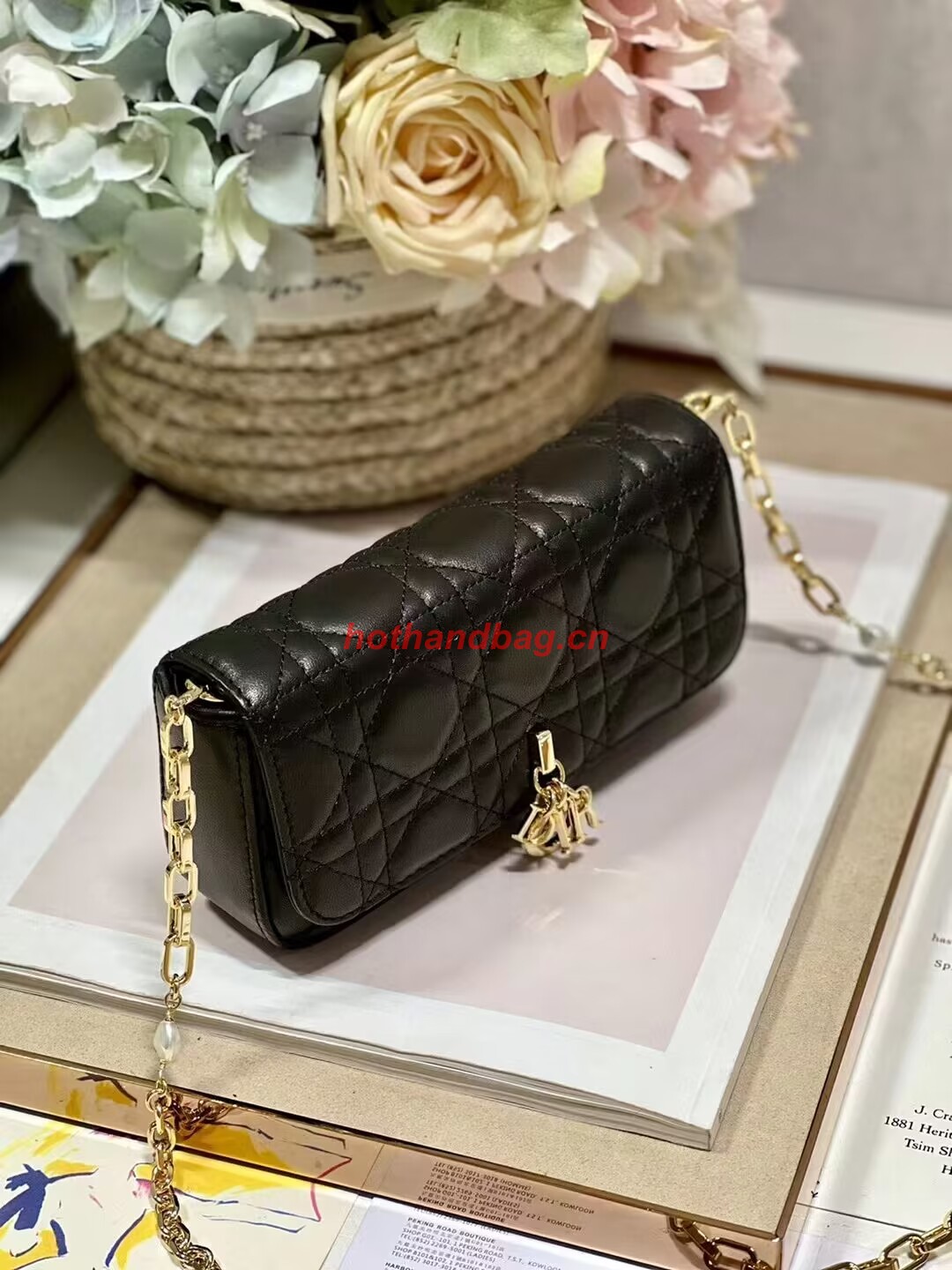 LADY DIOR PHONE POUCH Aesthetic Cannage Lambskin S0977OE black LADY DIOR PHONE POUCH Aesthetic Cannage Lambskin S0977OE black