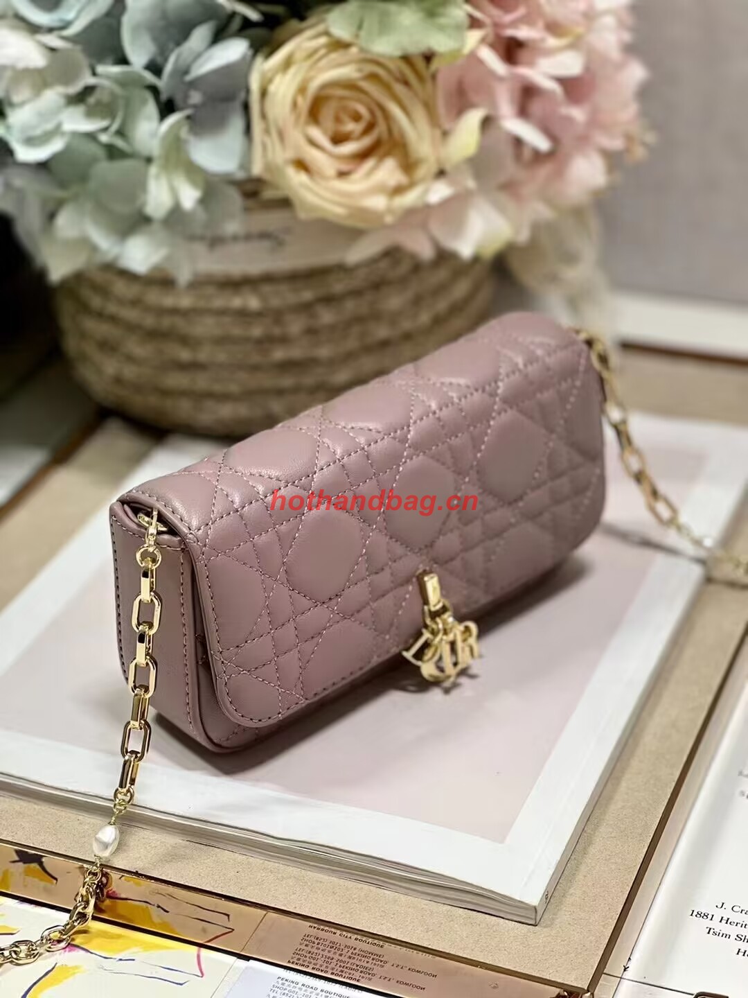 LADY DIOR PHONE POUCH Aesthetic Cannage Lambskin S0977OE pink LADY DIOR PHONE POUCH Aesthetic Cannage Lambskin S0977OE pink