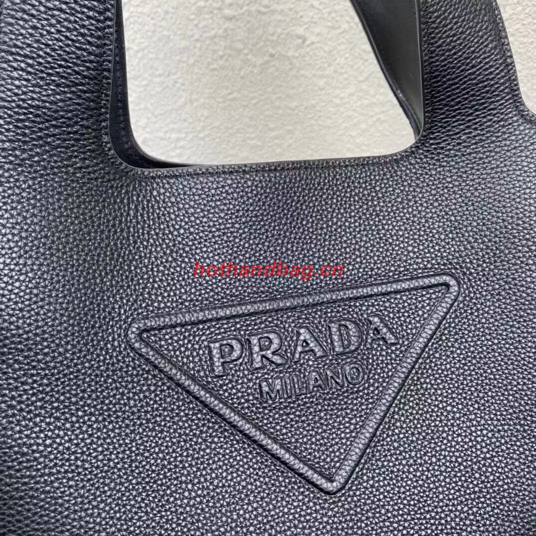 Prada Medium leather tote bag with 2NV990 black Prada Medium leather tote bag with 2NV990 black