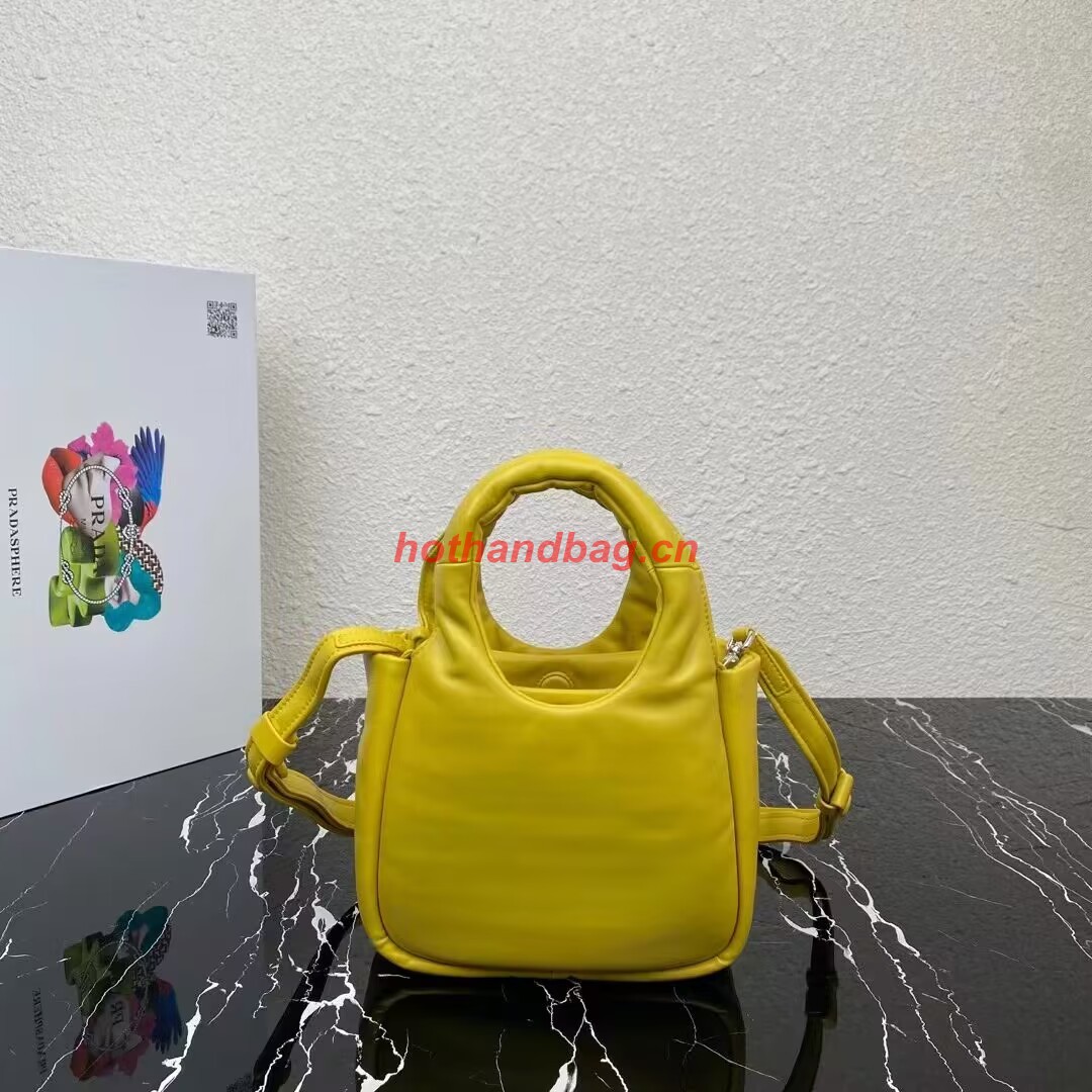 Prada Small padded Soft nappa-leather bag 1BA359 yellow Prada Small padded Soft nappa-leather bag 1BA359 yellow