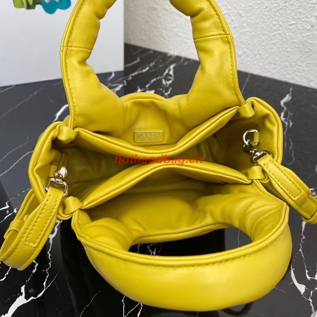 Prada Small padded Soft nappa-leather bag 1BA359 yellow Prada Small padded Soft nappa-leather bag 1BA359 yellow