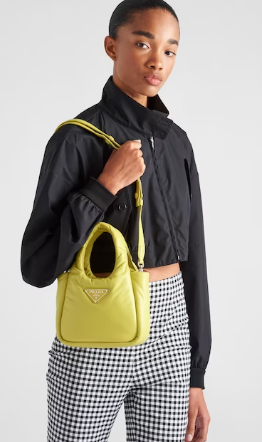 Prada Small padded Soft nappa-leather bag 1BA359 yellow Prada Small padded Soft nappa-leather bag 1BA359 yellow