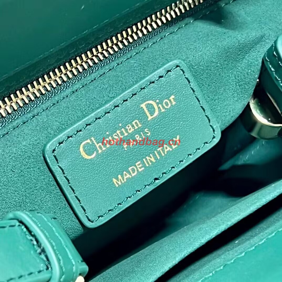 LADY DIOR TOP HANDLE SMALL BAG Cannage Lambskin C0620 green LADY DIOR TOP HANDLE SMALL BAG Cannage Lambskin C0620 green