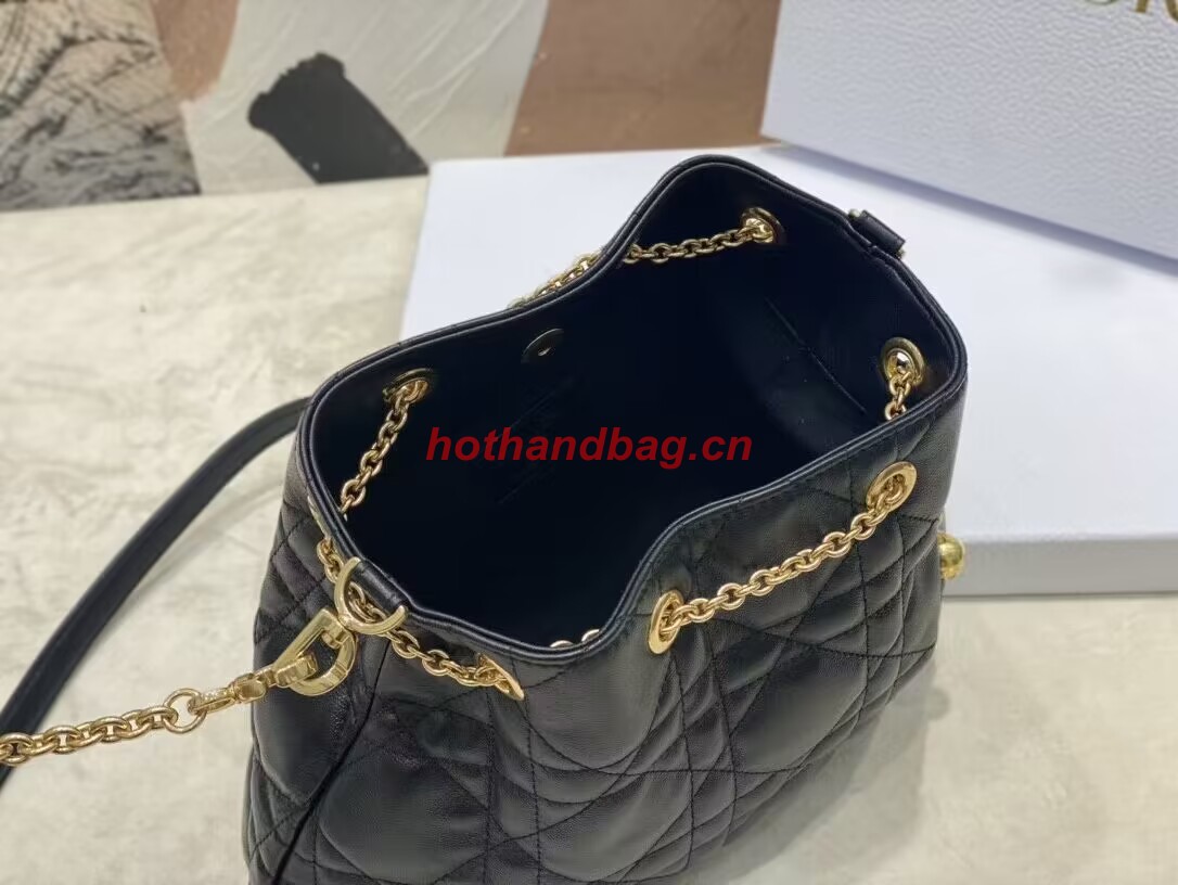 MEDIUM DIOR AMMI BAG Sand Black Supple Macrocannage Lambskin M22566F MEDIUM DIOR AMMI BAG Sand Black Supple Macrocannage Lambskin M22566F