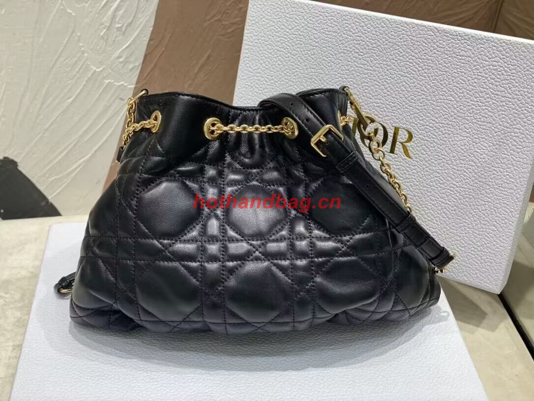 MEDIUM DIOR AMMI BAG Sand Black Supple Macrocannage Lambskin M22566F MEDIUM DIOR AMMI BAG Sand Black Supple Macrocannage Lambskin M22566F