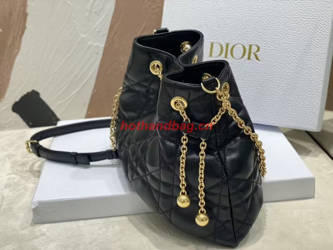 MEDIUM DIOR AMMI BAG Sand Black Supple Macrocannage Lambskin M22566F MEDIUM DIOR AMMI BAG Sand Black Supple Macrocannage Lambskin M22566F