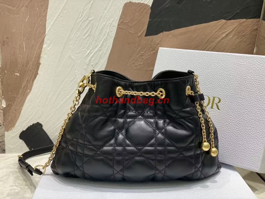 MEDIUM DIOR AMMI BAG Sand Black Supple Macrocannage Lambskin M22566F MEDIUM DIOR AMMI BAG Sand Black Supple Macrocannage Lambskin M22566F