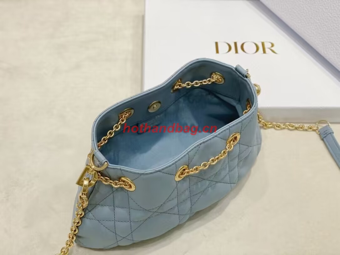 SMALL DIOR AMMI BAG Sand BLUESupple Macrocannage Lambskin M22567F SMALL DIOR AMMI BAG Sand BLUESupple Macrocannage Lambskin M22567F
