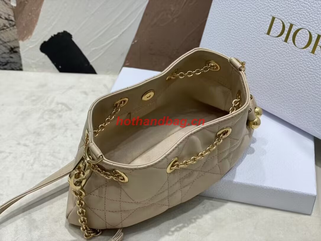 SMALL DIOR AMMI BAG Sand Pink Supple Macrocannage Lambskin M22567F SMALL DIOR AMMI BAG Sand Pink Supple Macrocannage Lambskin M22567F