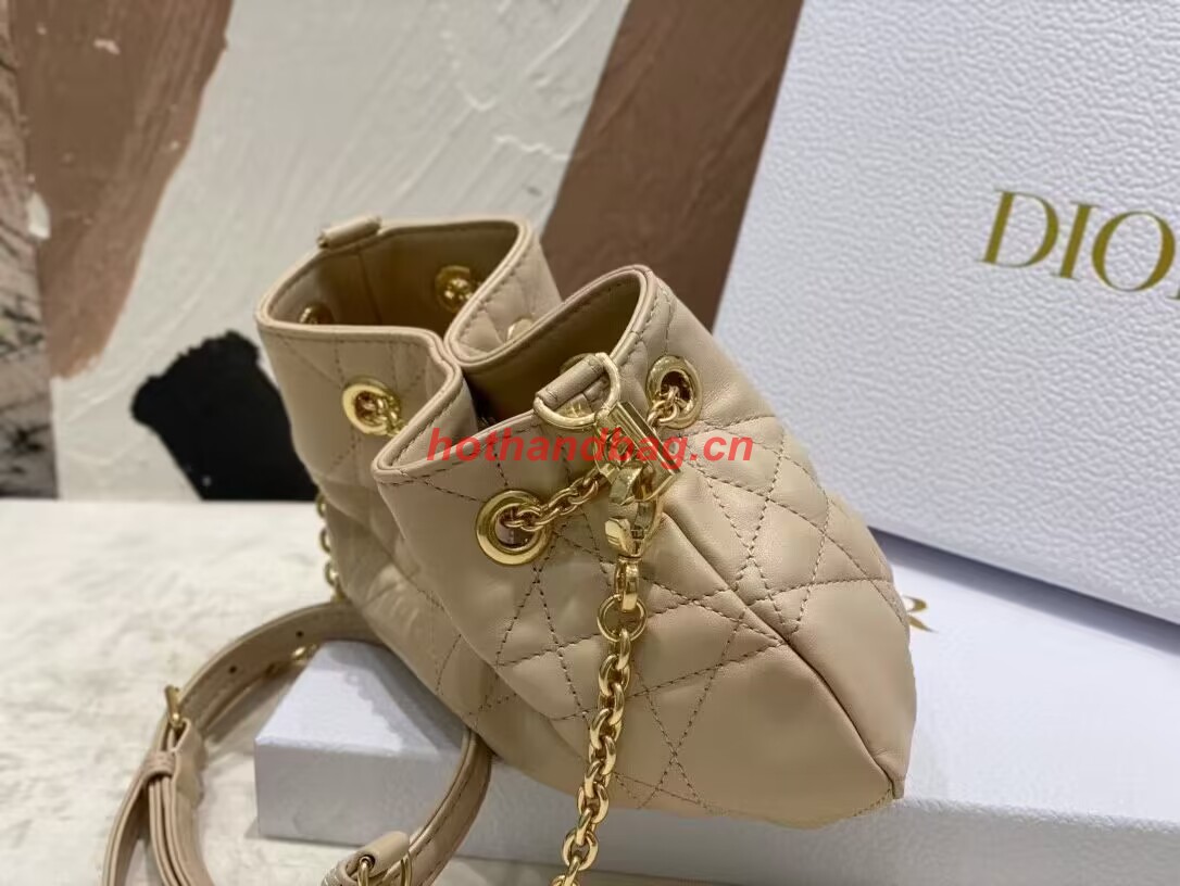 SMALL DIOR AMMI BAG Sand Pink Supple Macrocannage Lambskin M22567F SMALL DIOR AMMI BAG Sand Pink Supple Macrocannage Lambskin M22567F