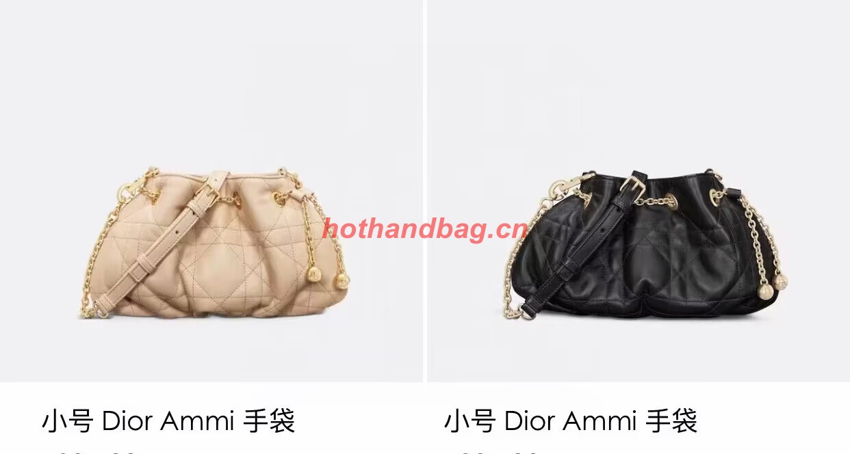 SMALL DIOR AMMI BAG Sand Pink Supple Macrocannage Lambskin M22567F SMALL DIOR AMMI BAG Sand Pink Supple Macrocannage Lambskin M22567F