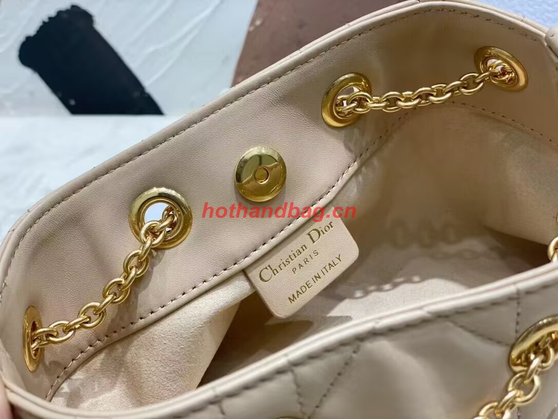 SMALL DIOR AMMI BAG Sand Pink Supple Macrocannage Lambskin M22567F SMALL DIOR AMMI BAG Sand Pink Supple Macrocannage Lambskin M22567F