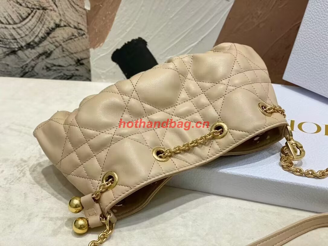SMALL DIOR AMMI BAG Sand Pink Supple Macrocannage Lambskin M22567F SMALL DIOR AMMI BAG Sand Pink Supple Macrocannage Lambskin M22567F
