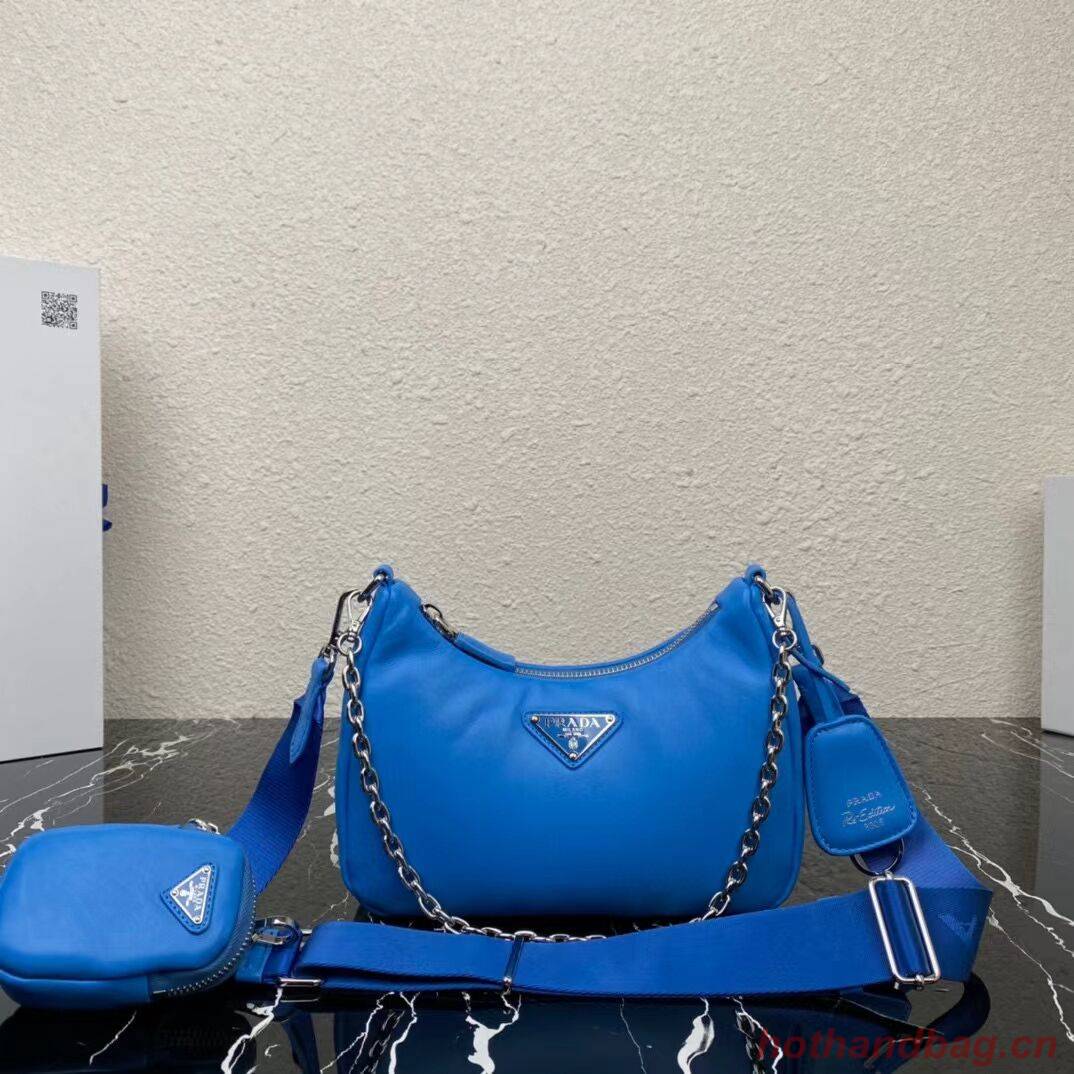 Prada Padded nappa-leather Re-Edition 2005 shoulder bag 1BH204 blue Prada Padded nappa-leather Re-Edition 2005 shoulder bag 1BH204 blue
