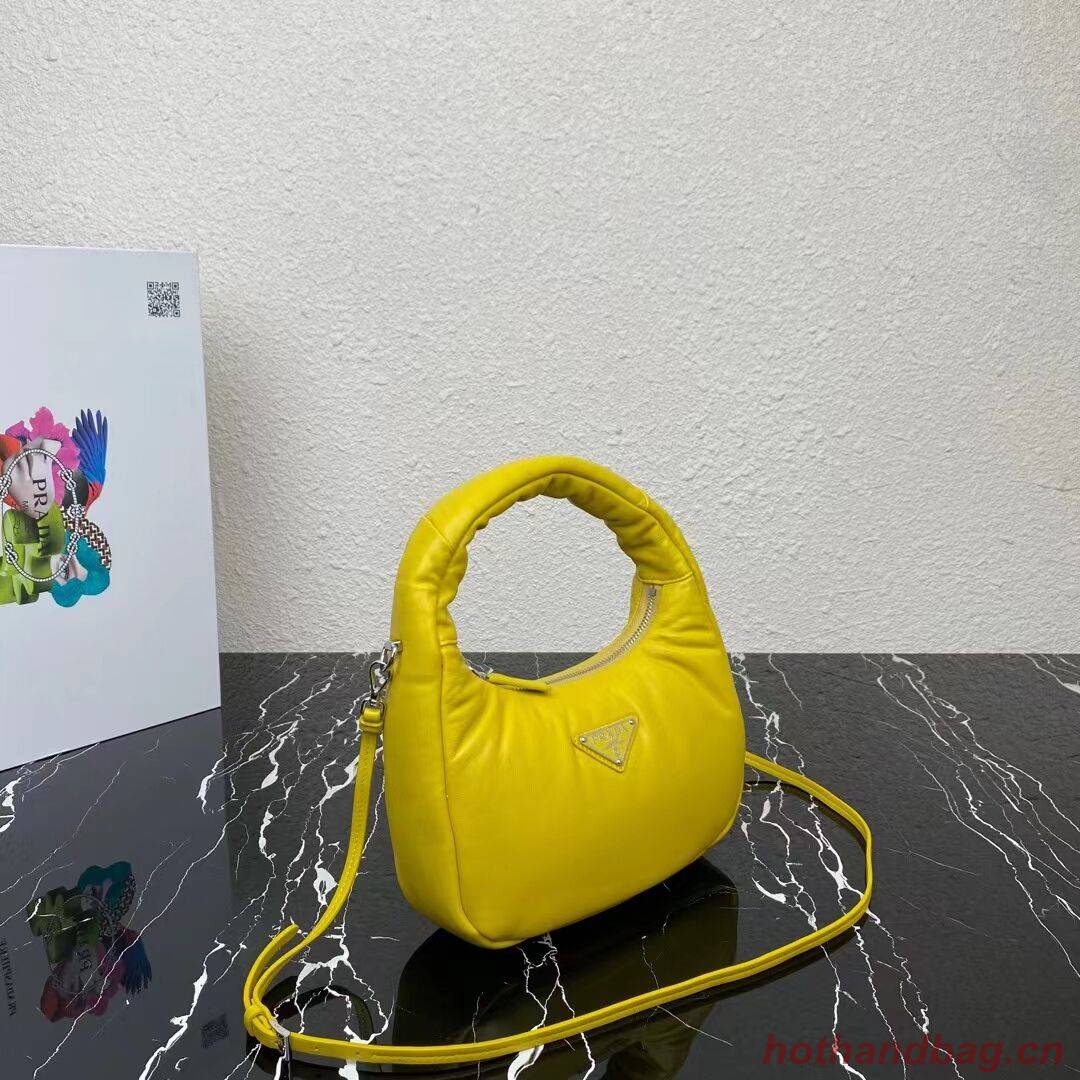 Prada Soft padded nappa leather mini-bag 1BA384 yellow Prada Soft padded nappa leather mini-bag 1BA384 yellow