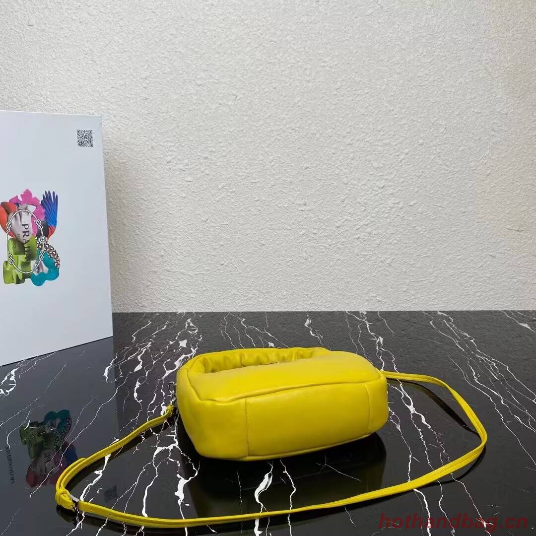 Prada Soft padded nappa leather mini-bag 1BA384 yellow Prada Soft padded nappa leather mini-bag 1BA384 yellow
