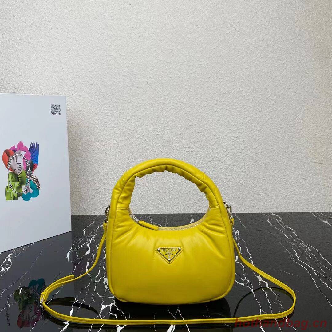 Prada Soft padded nappa leather mini-bag 1BA384 yellow Prada Soft padded nappa leather mini-bag 1BA384 yellow