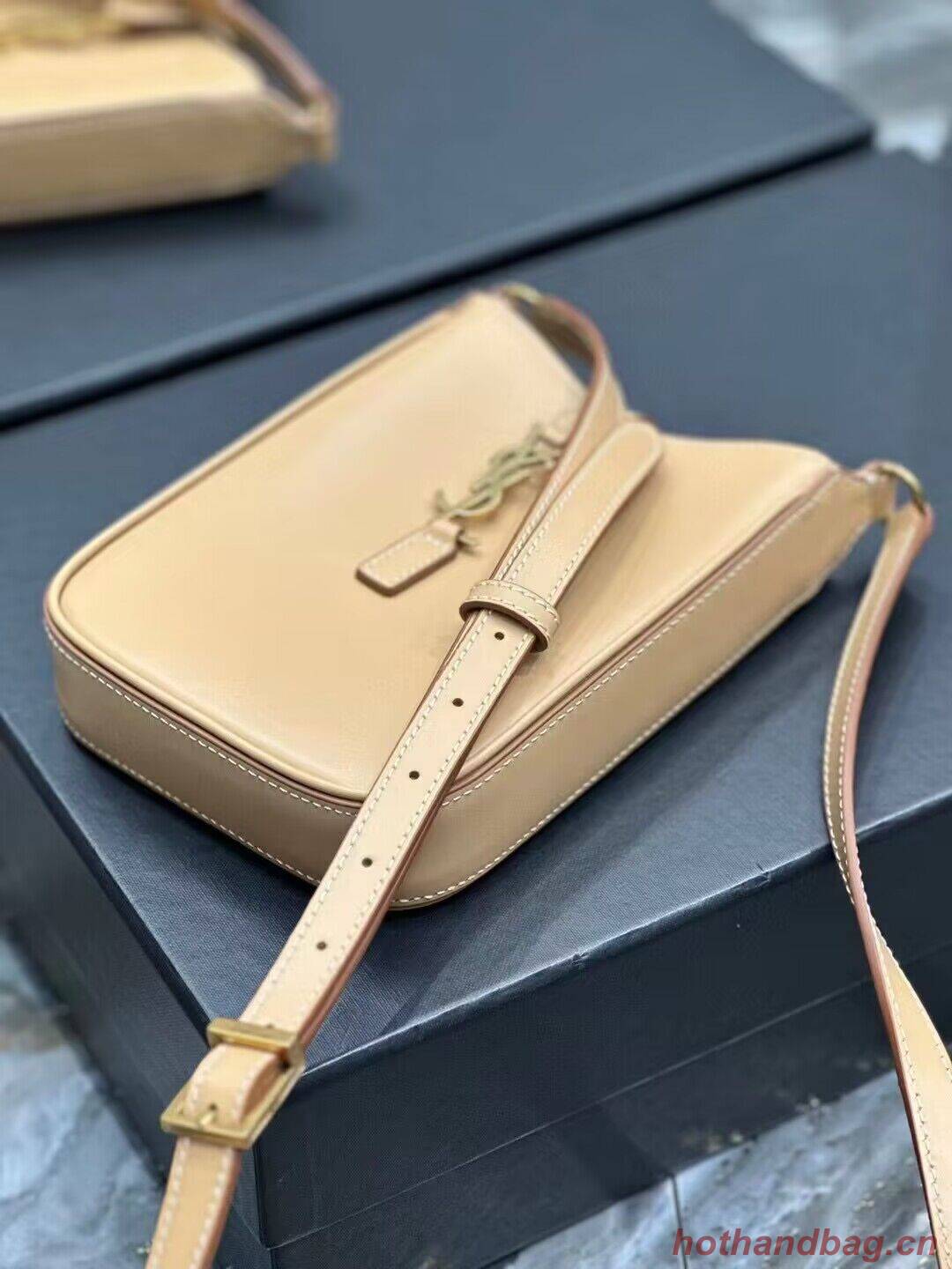 SAINT LAURENT LE 5 A 7 MINI VERTICAL IN SHINY LEATHER 7352142 BROWN GOLD SAINT LAURENT LE 5 A 7 MINI VERTICAL IN SHINY LEATHER 7352142 BROWN GOLD