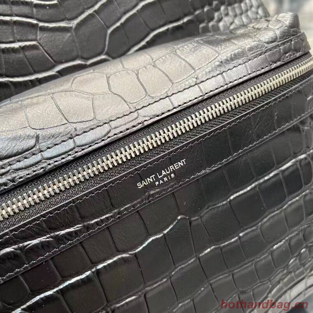 SAINT LAURENT LEATHER large knapsack Y886653 black SAINT LAURENT LEATHER large knapsack Y886653 black