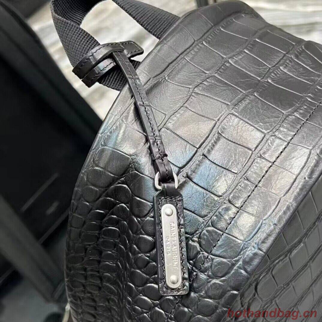 SAINT LAURENT LEATHER large knapsack Y886653 black SAINT LAURENT LEATHER large knapsack Y886653 black