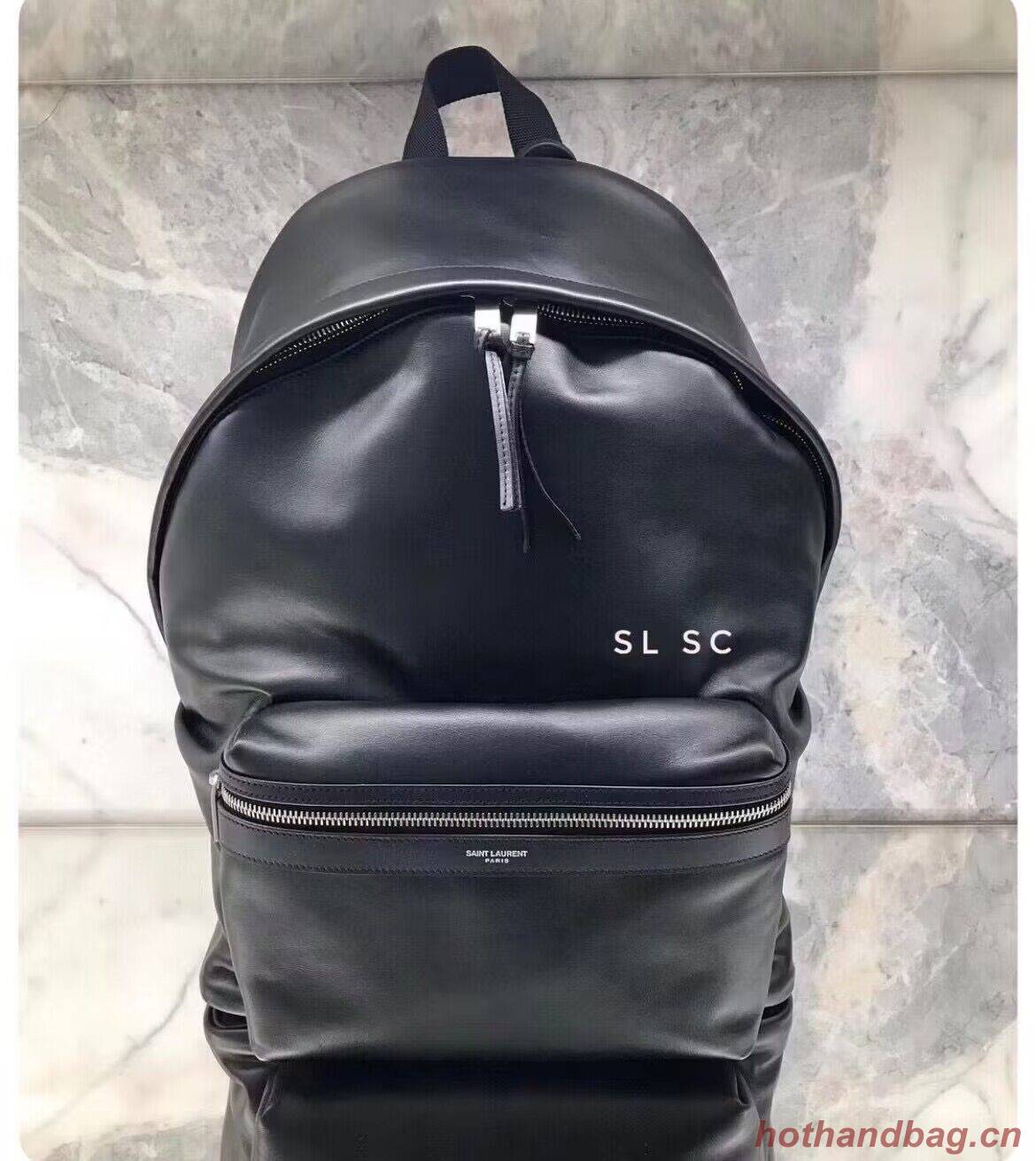 SAINT LAURENT LEATHER small knapsack Y886654 black SAINT LAURENT LEATHER small knapsack Y886654 black