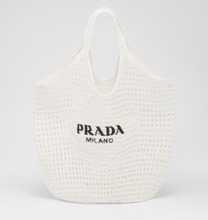 Prada Crochet tote bag 1BG424 white Prada Crochet tote bag 1BG424 white