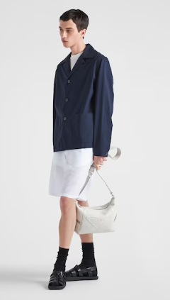 Prada Leather bag with shoulder strap 2VH165 white Prada Leather bag with shoulder strap 2VH165 white