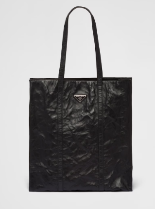 Prada Medium antiqued nappa leather tote bag 1BG587 black Prada Medium antiqued nappa leather tote bag 1BG587 black