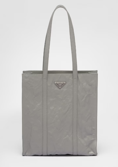 Prada Small antique nappa leather tote 1BG459 Slate Gray Prada Small antique nappa leather tote 1BG459 Slate Gray